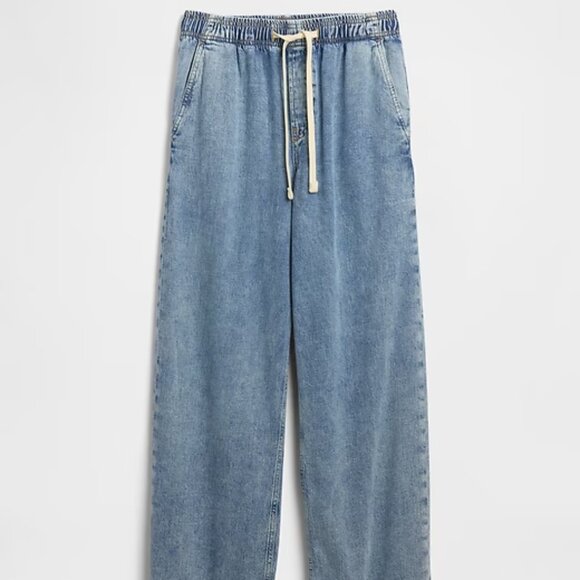 High Rise Pull-On Wide-Leg Jeans - Picture 8 of 8